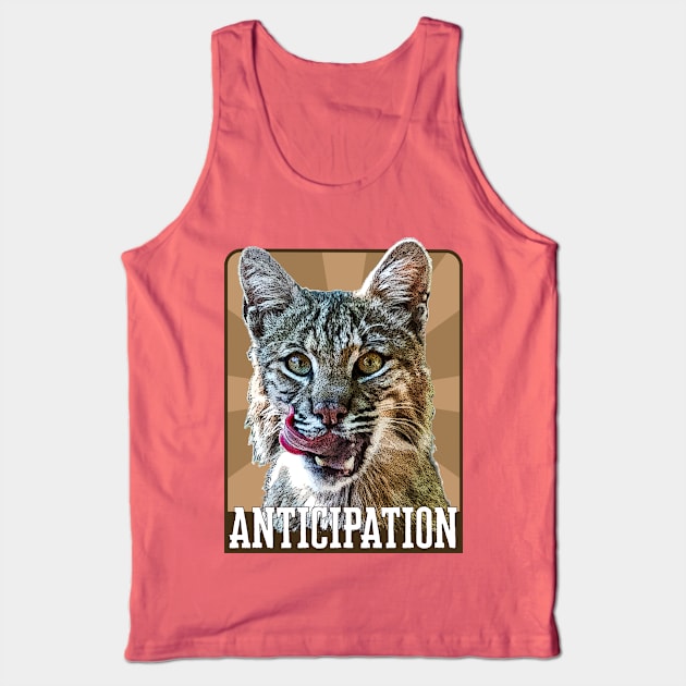 Anticipation- bobcat Tank Top by Ripples of Time